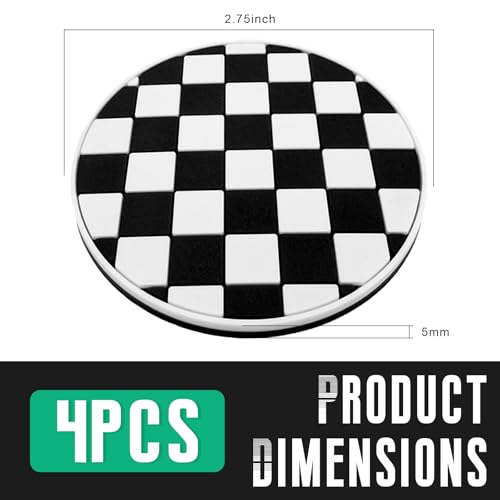Juego de 4 Posavasos de PVC para Auto 2.7 in Antideslizante miniatura 2
