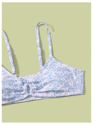 SOLY HUX Girl's Floral Print Bathing Suit Knot Front Bikini Set Two Piece Swimsuit3