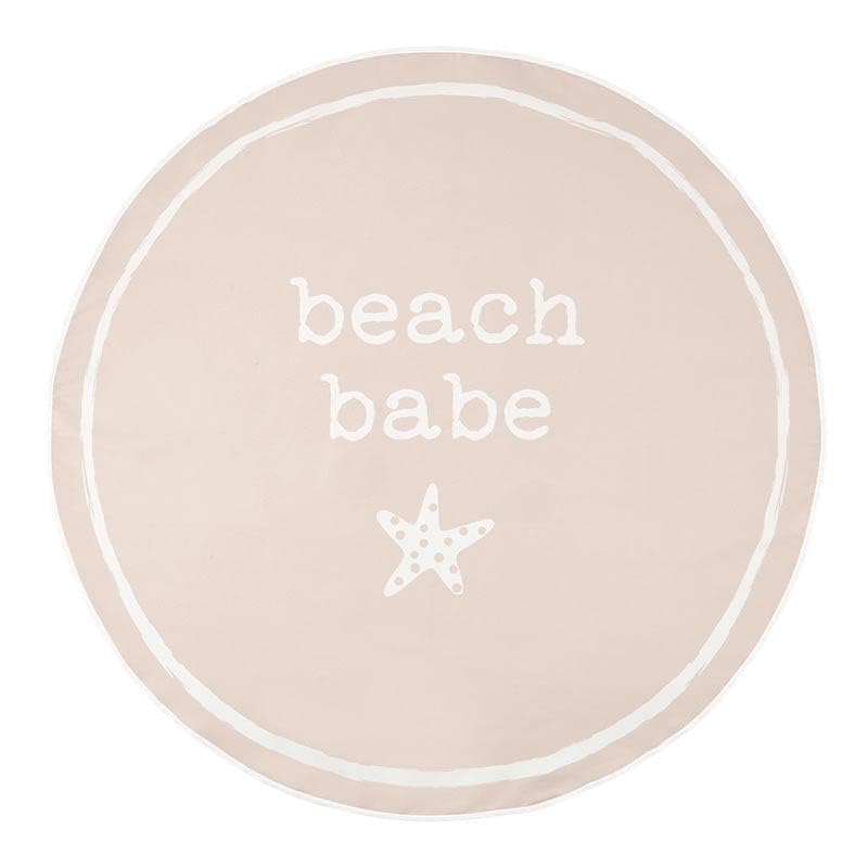 Image of Stephan Baby Towels - Quick Dry Microfiber Infant or Toddler Beach Towel Round, 42-Inch Diameter, Pink - Beach Babe