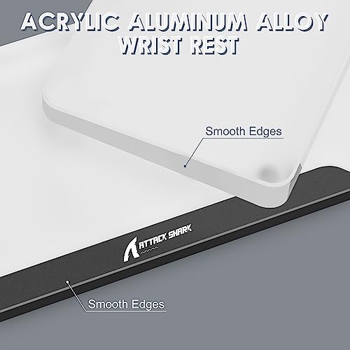 Attack Shark 87 Keys Acrylic Wrist Rest, CNC Aluminum Alloy Palm Rest, Transparent Arm Rest - Image 4
