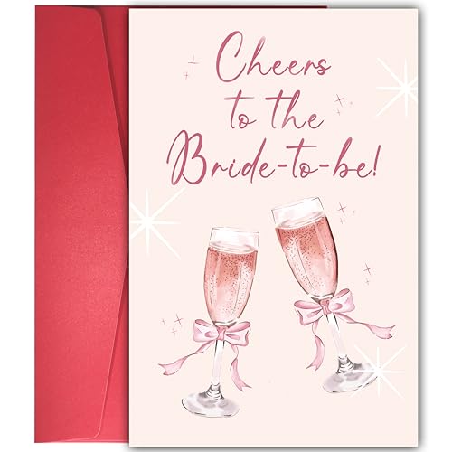Image of Sweet Bridal Shower Card for Bride to Be, Funny Wedding Congratulations Card, Bachelorette Gifts, Cute Greeting Card for Friends Women Her