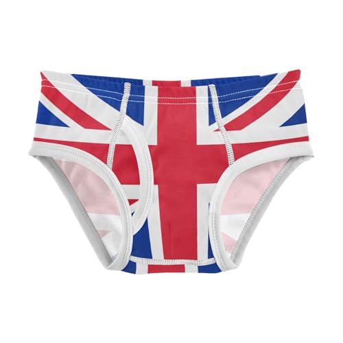 visesunny Boys Cotton Underwear British Flag Printed Toddler Soft Training Briefs Size 2T-8Y for Kids