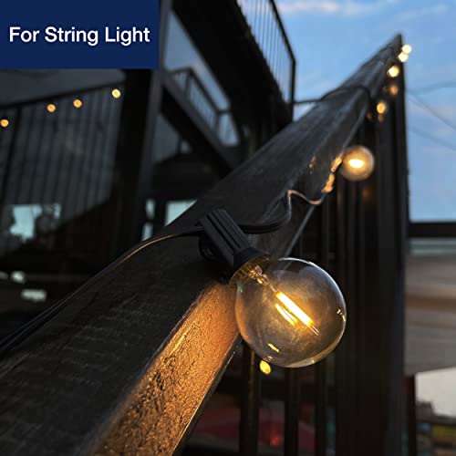Flsnt Led Replacement Bulbs For Outdoor String Light, G40 Globe Led Candelabra Light Bulbs, 2700K Soft White, 1W(5W Equivalent), 50Lm, E12 Base, Non-Dimmable, 50 Pack #TOP2