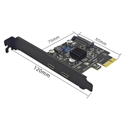 Tarjeta PCI E Dual Tipo C compatible con USB2 para transmisión rápida 7