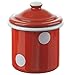 matches21 Sucrier en émail/Pot de rangement pour la cuisine Vaisselle en émail rétro rouge/blanc à pois 11 x 8 cm / 300 ml