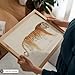 Poster Master Vintage Tiger Poster - Retro Pacing Tiger Print - Neutral Colors Art - Gift for Him, Her, Veterinarian, Animal Lover - Decor for Living Room, Nursery, Playroom - 8x10 UNFRAMED Wall Art