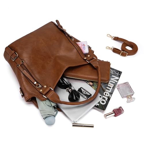 Image of Crossbody Bags for Women Large Hobo Purse Shoulder Handbag Wallet Set 2PCS | Soft PU Leather,Total 9 Pockets,Large Capacity,with a Spacious Functional Wallet,Detachable Shoulder Strap,Stylish Design