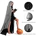Schwarzer Umhang mit Kapuze,160 cm Halloween Umhang Geister Kostüm Erwachsene Halloween Sensenmann Herren Darth Vader Geist Cape Outfit Damen Mantel für Cosplay Karneval Kapuzenumhang