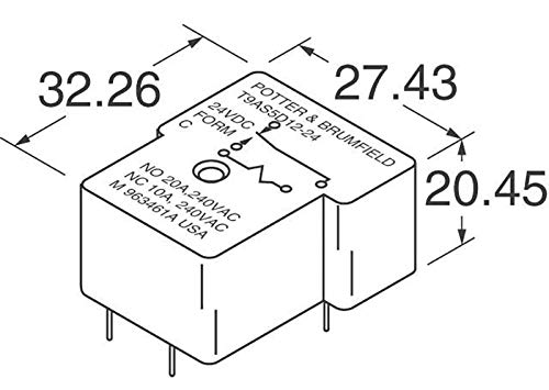Miniatura 3 de Potter&brumfield - Relé de conectividad Te Spst-No, 240Vac, 28Vdc, 30A - T9AS1D22-24