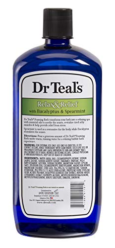 Dr Teal's Foaming Bath (Epsom Salt), Eucalyptus Spearmint, 34 Fluid Ounce