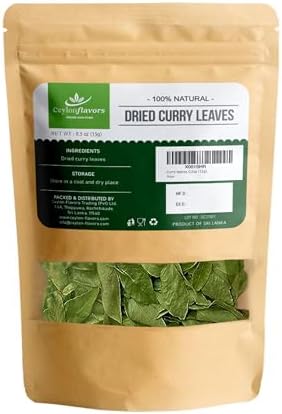 Ceylonflavors Curry Leaves Gluten Free Naturally Air Dried Herbs Fresh Groceries with All Flavors Asian Food Spices - Kari Patta 0.5 oz / 15 g
