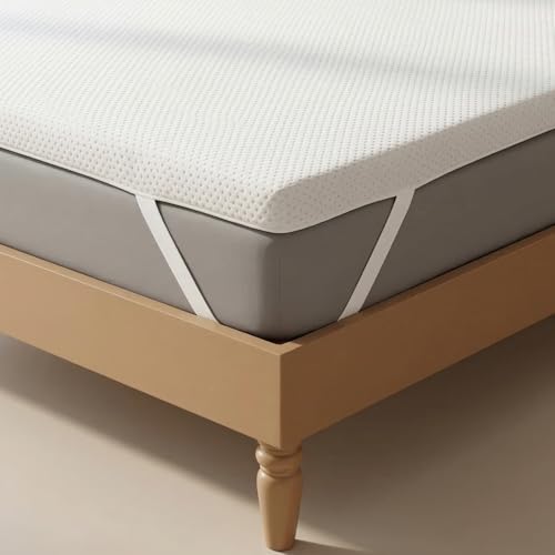 Image of MY ARMOR 2 Inch Memory Foam Mattress Topper, Soft Mattress Padding for Bed with Zipper Cover, White, Single Size, 72 inchx36 inch (6 ft x 3 ft)