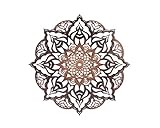 Mandala Wood Home Decor, Black Copper Geometric Indian Wall Art, Boho Ethnic Housewarming Wall...
