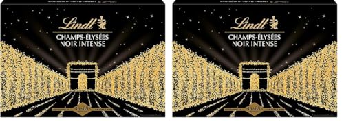 Lindt Champs Élysées Bombones Surtidos de Chocolate Negro, chocolate tradicional Suizo, bombones de chocolate negro de distintas intensidades y cremoso, 395g (Paquete de 2)