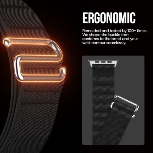 Image of Suitisbest Straps Compatible for Apple Watch Ultra 3 Strap 49 /46 /45 /44 /42 /41 /40 /38mm, Stretchy Nylon Sport Loop Strap with S-Hook for Apple Watch Ultra 3 /2 /1 SE3 Series 11 10 9 8 7 6 5 4【Band only】