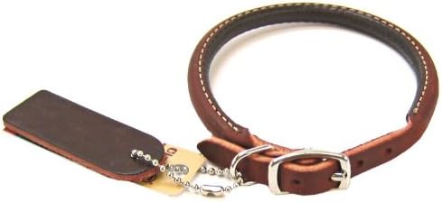 Coastal Pet Circle T Latigo Rolled Leather Dog Collar (14" L x 1/2" W)