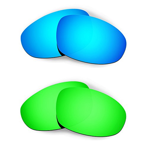 Verres pour Oakley Juliet Polarisés Anti-Reflets Protection UV Homme Vert et Bleu