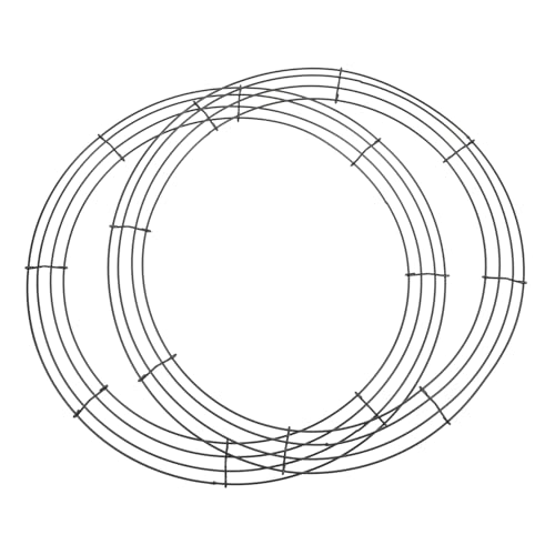 WEKADRIN 2 Stück Teiliges Metall Draht Kranzring Glatt Verarbeitet...