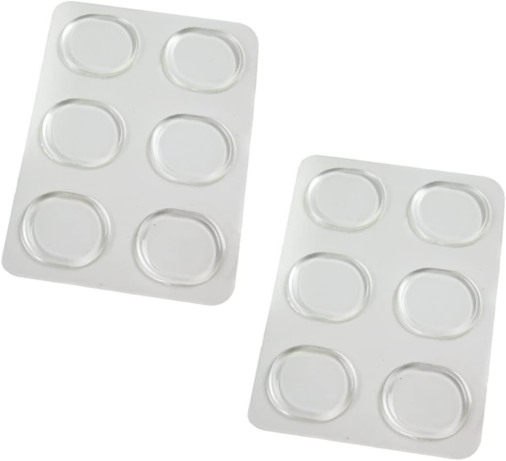 kilofly Foot Care Round Silicone Shoe Sticker, Value Pack [Set of 12]