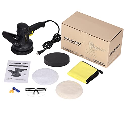 Rolaysee Tools RLSP150 6 Inch Car Buffer Polisher, Random Orbital Variable Speed Buffer Waxer Machine Kit thumb #7