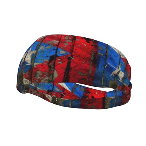 Cinta para la cabeza con bandera de Puerto Rico para fitness, cinturón de absorción de sudor, yoga, correr, viajar, ventilación de secado rápido