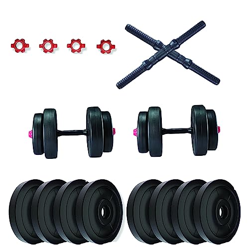 Image of Xylofit 20KG Dumbbells Set and Fitness Kit for Whole Body Workout, Adjustable Dumbble Exercise Set (2Kgx4)+ (3Kgx4)
