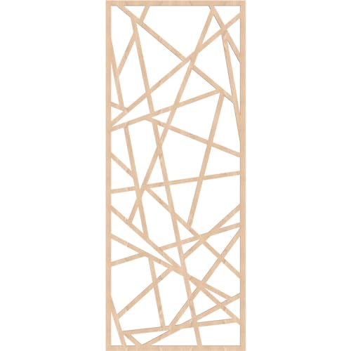 Image of Conway Decorative Pierced Fretwork Wood Wall Panels, 23 3 /8 inchW x 59 3 /8 inchH x 1 /4 inchT, Red Oak
