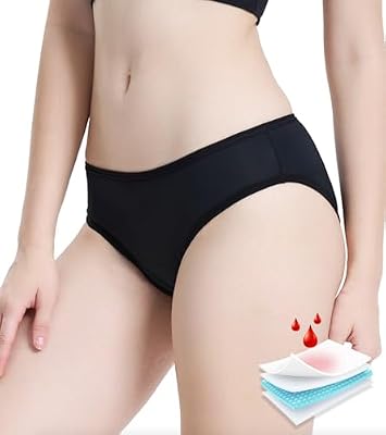 Period Swim Bottoms – Leakproof Waterproof Bikini Bottoms for Women & Teens, Quick‑Dry Comfortable F...