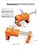 DAYDOOR Professional Cabinet Clamps 4 Pack, Heavy-Duty Cast Steel, Integrated Drill Guide & EVA Protection, Face Frame Alignment Tool for Cabinet Installation & Woodworking, Orange