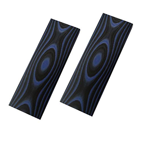 AOHOCA 2 pcs G10 Knife Scales Handle Material,Knifemakers Sword DIY Slabs Grips Micarta Slab Material (Black&Blue)