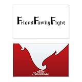 Weihnachtskarte mit Zitat für Freunde, Familienkampf, Urlaub, Weihnachtskarte, Vintage-Nachricht