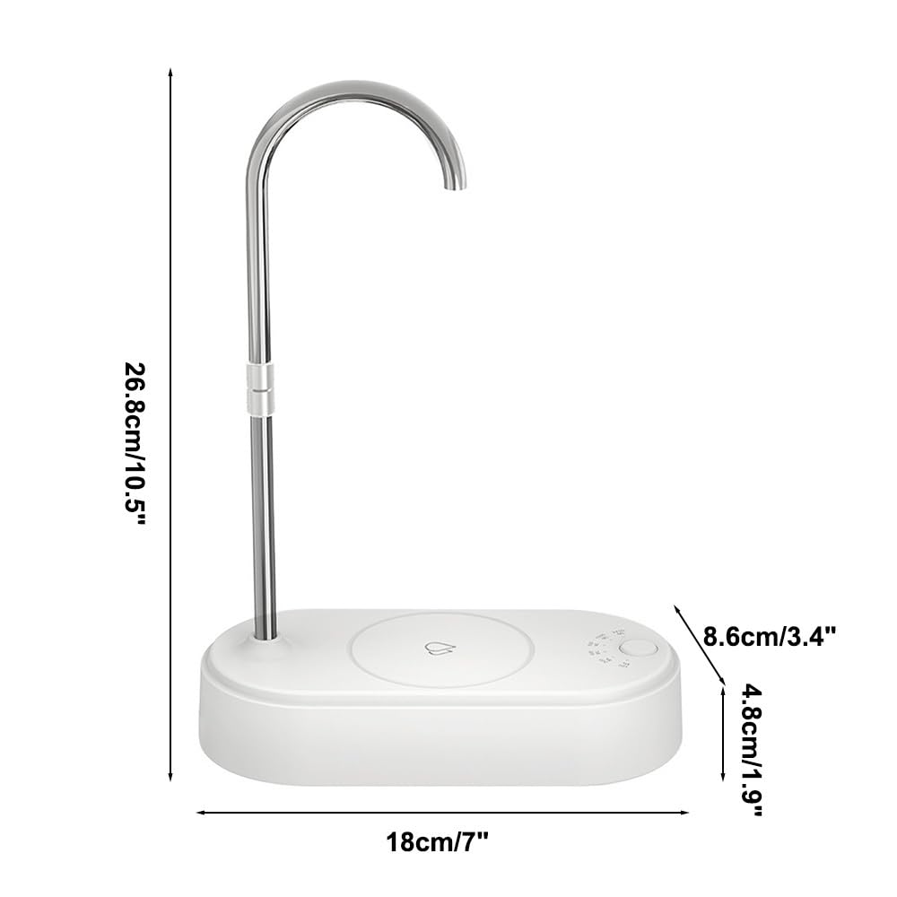 Distributeur d'eau de Bureau,Mini Pompe À Bouteille d'eau de Comptoir À 6 Vitesses avec Affichage LED Bleu,Chargement USB pour Maison,Bureau,Voyages en Plein Air,Camping