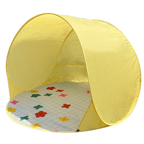 Tienda de playa para bebés y familias refugio portátil amarillo para picnics de verano 2