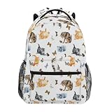 Nander Mochila de viagem adorável gato flor borboleta mochila escolar mochila para mulheres homens meninos meninas, Como foto H, One Size, Mochilas de Viagem