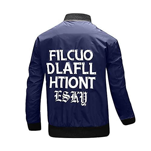 Veste coupe-vent mi-saison marine XXL pour homme | Style aviateur décontracté