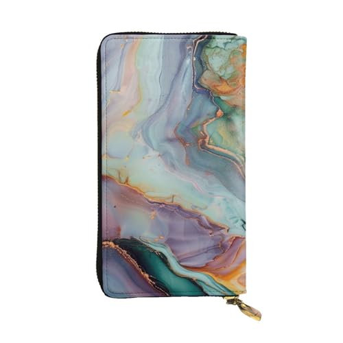 Porte-monnaie voyage marbre noir pour organiser vos cartes et devises en déplacement