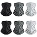 Geyoga 6 Pieces Summer UV Protection Cooling Neck Gaiter Face Clothing Neck Gaiter Mask Scarf Sunscreen Breathable Bandana(Classic Color)