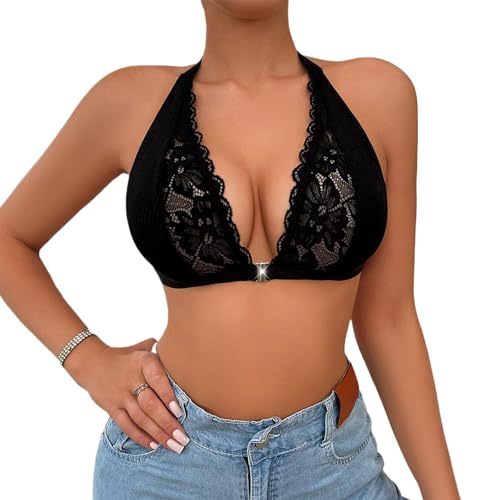 GWAWG Femme Soutien - Gorge Dentelle Ouverture Devant, Dos - Nu, sans Armature, Confortable & Généreux pour Soirées & Festivités (FR/ES, Alpha/Lettres,...