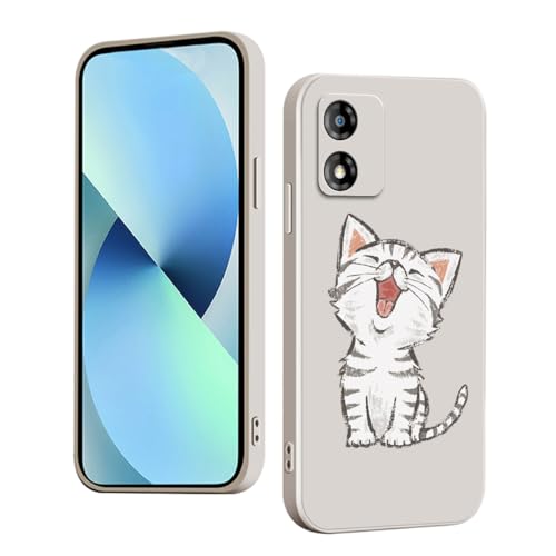 WOKEZ Kattunge Telefonfodral för Motorola Moto E13 - Ultratunn Silikon