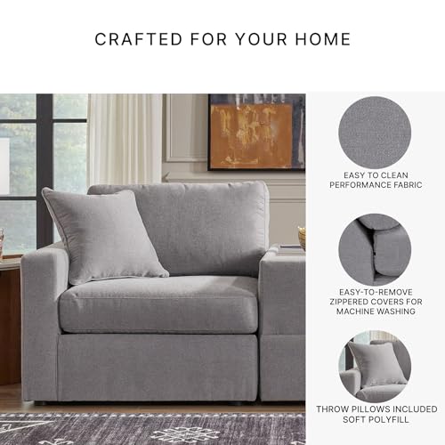 Image of Signature Design by Ashley Modmax 3-Piece Modular Sectional, Granite