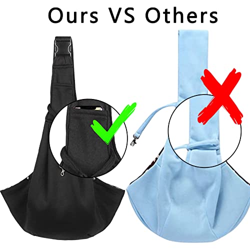 Pet Sling Carrier, Hand Free Pet Carrier, Hundetuch mit verstellbarem Schultergurt für kleine, mittelgroße Katzen und Hunde