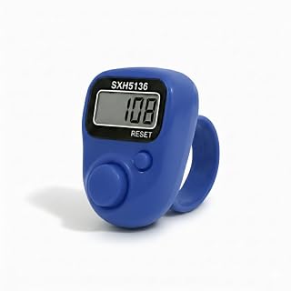Digital Tally Counter, White, LCD Display, Count and Reset Buttons, Handheld(Pack of 1) (Blue)