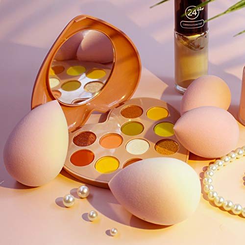 BEAKEY Color-Changing Makeup Sponge Set Blender Beauty Foundation Blending Sponge, Flawless for Liquid, Cream, and Powder, 2 Pcs - Thumbnail 7