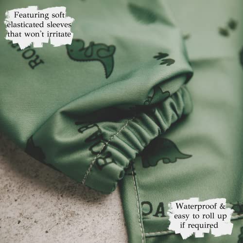 Bubba-Bear--Baby-Led-Toddler-Long-Sleeves-Weaning-Cape-Bib-Set-Sleeved-Waterproof-Coverall-Bibs-for-Feeding-Babies-Catching-Food-Newborn-36-Months-Washable-Wipes-Clean-for-Messy-Play