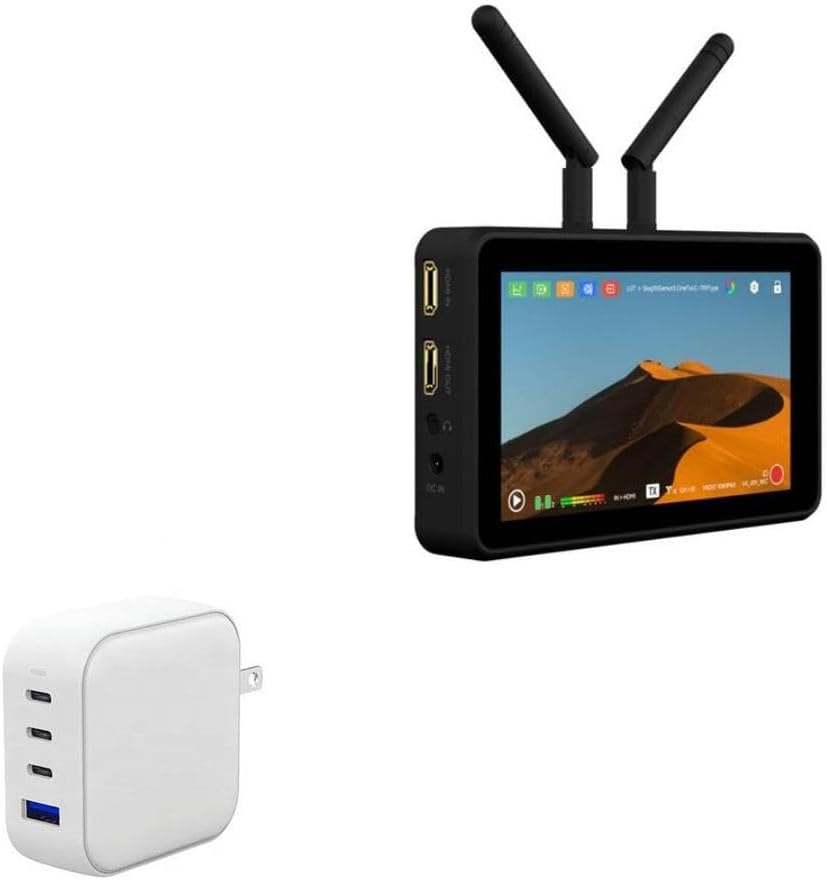 BoxWave Charger Compatible with Vaxis Atom A5 SDI - PD miniCube (100W), 100W 3 PD Port Wall Charger International - Winter White