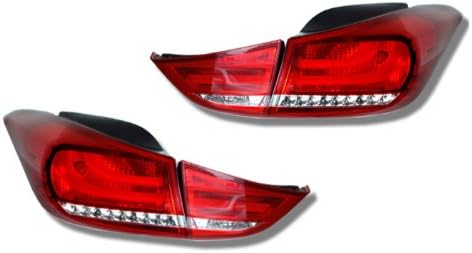 Autolamp LED Tail Light Lamp Assembly F type 4-pc Set For 2011 2012 2013 Hyundai Elantra Avante MD