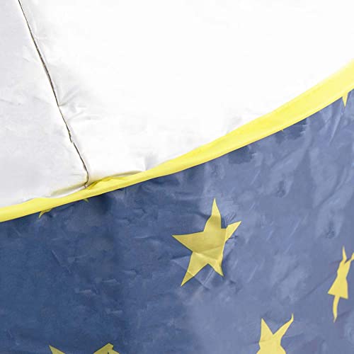 Bakaji Vorhang für Kinder, Hütte, Schlossform, Rakete, Spielzeug für Kinder, Gestell aus Metall, Stoffbezug mit Tür und Fenstern, außen, Größe 102 x 135 cm