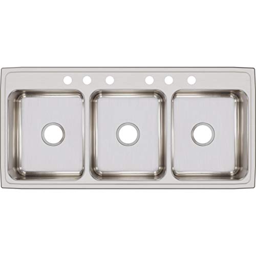 Elkay Lustertone Ltr46226 Triple Bowl Top Mount Stainless Steel Kitchen Sink #TOP28