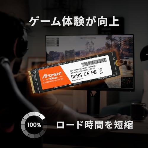 Image of MMOMENT MG43 2TB M.2 2280 PCIe Gen4 NVMe 1.4 Internal SSD, Read Up to 5000MB /s, Write up to 4500MB /s Storage for PC, Laptops, Gaming