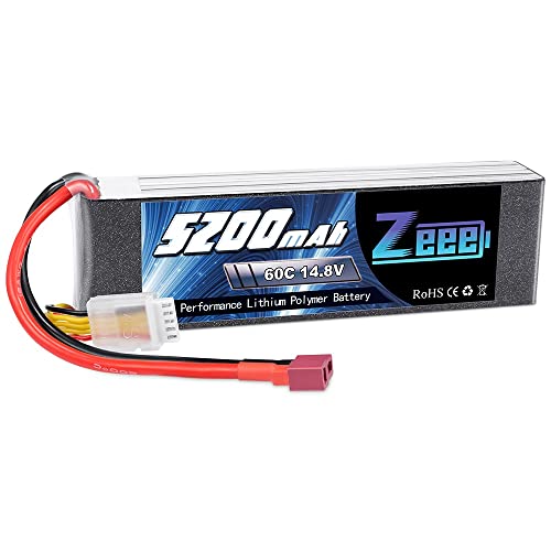 【Specificazione】 - Materiale: polimeri di litio; Voltaggio della batteria: 14,8V; Capacità: 5200mAh; Tasso di scarico: 60C; Configurazione: 4S1P; 1 voltaggio cella: 3,2 - 4,2 V; Connettore: Deans T spina.